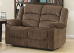 Bill 2-Pc Brown Fabric Manual Recliner Sofa Set