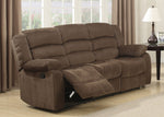 Bill 3-Pc Brown Fabric Manual Recliner Sofa Set