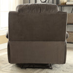 Bina Charcoal Polished Microfiber Manual Recliner