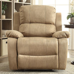 Bina Light Brown Polished Microfiber Manual Recliner