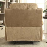 Bina Light Brown Polished Microfiber Manual Recliner