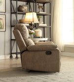 Bina Taupe Polished Microfiber Manual Recliner