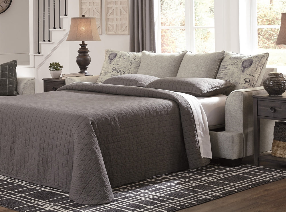 Velletri Pewter Fabric Queen Sofa Sleeper (Oversized)