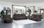 Borneo Chocolate Fabric Manual Recliner Loveseat