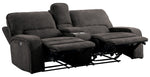 Borneo Chocolate Fabric Power Recliner Loveseat