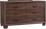 Brandon Medium Warm Brown Wood 6-Drawer Dresser