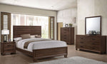 Brandon Medium Warm Brown Wood Queen Panel Bed