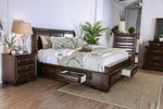 Brandt Brown Cherry Wood Queen Bed w/Storage