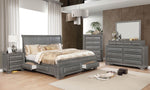 Brandt Gray Wood King Bed with Storage