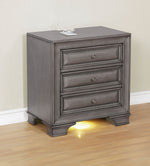 Brandt Gray Wood Nightstand