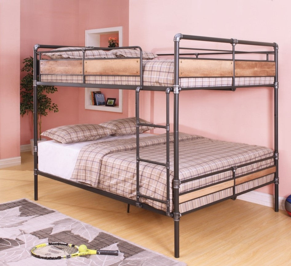 Brantley Dark Bronze/Sandy Black Queen/Queen Bunk Bed