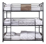 Brantley Sandy Black/Dark Bronze Triple Twin Bunk Bed