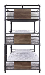 Brantley Sandy Black/Dark Bronze Triple Twin Bunk Bed