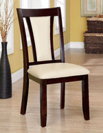 Brent 2 Dark Cherry/Ivory Side Chairs