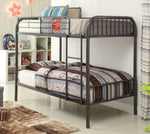 Bristol Gray Metal Twin over Twin Bunk Bed