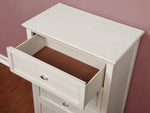 Brogan Antique White Wood 4-Drawer Chest