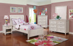 Brogan Antique White Wood Full Bed