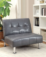 Bulle Contemporary Gray Leatherette Chair