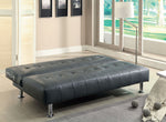 Bulle Gray Leatherette Futon Sofa