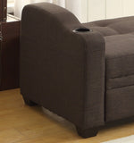 Caffery Dark Gray Fabric Click-Clack Sofa Bed