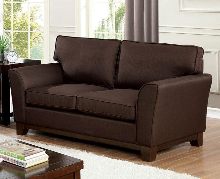 Caldicot Brown Tight Woven Chenille Loveseat