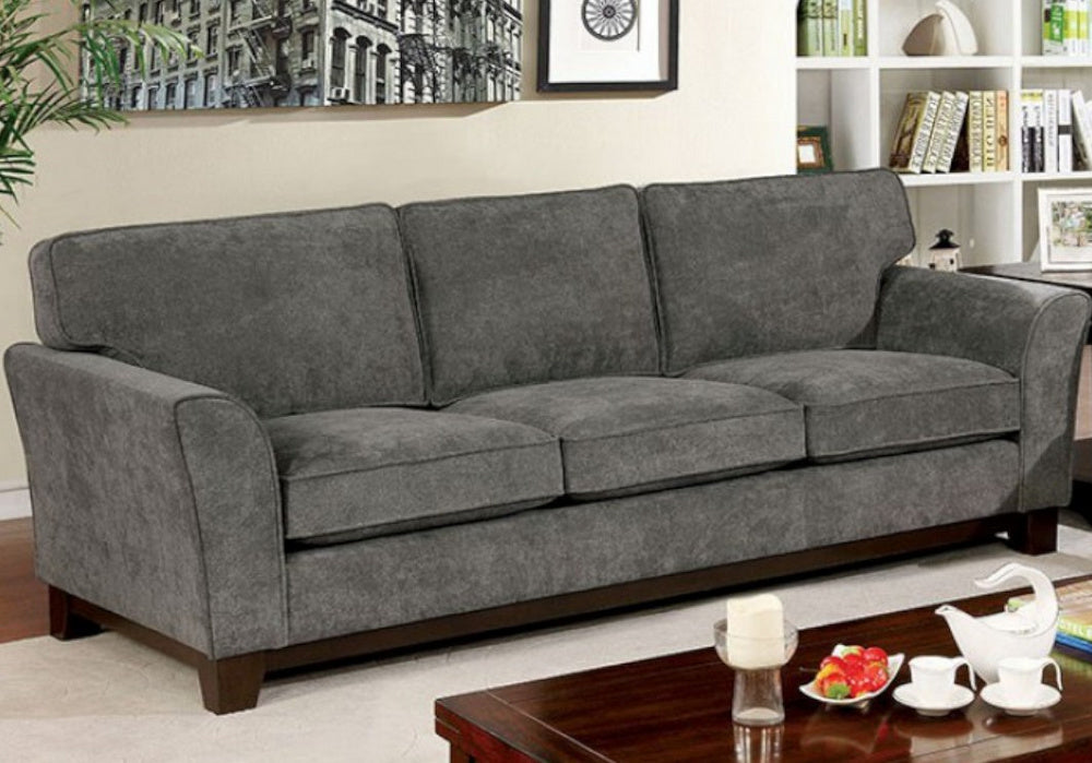 Caldicot Gray Tight Woven Chenille Sofa