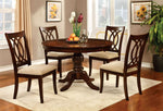 Carlisle Brown Cherry Wood Round Dining Table