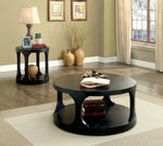 Carrie Antique Black Wood Coffee Table