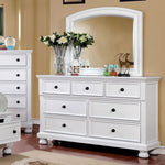 Castor White Solid Wood Dresser