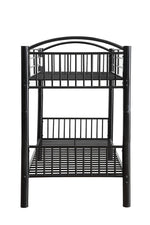 Cayelynn Black Metal Tube Twin/Twin Bunk Bed