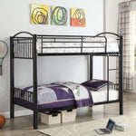 Cayelynn Black Metal Tube Twin/Twin Bunk Bed