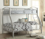 Cayelynn Silver Metal Tube Twin/Full Bunk Bed