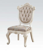 Chantelle 2 Rose Gold PU Leather/Pearl White Side Chairs