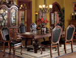 Chateau De Ville 2 Black PU Leather/Cherry Wood Side Chairs