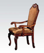 Chateau De Ville 2 Cherry Wood/Fabric Arm Chairs