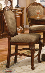 Chateau De Ville 2 Cherry Wood/Fabric Counter Height Chairs