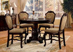 Chateau De Ville 2 Espresso Wood/Fabric Counter Height Chairs