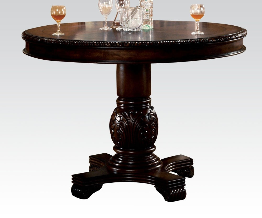 Chateau De Ville Espresso Wood Round Counter Height Table