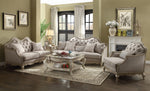 Chelmsford Beige Fabric/Antique Taupe Loveseat with 2 Pillows