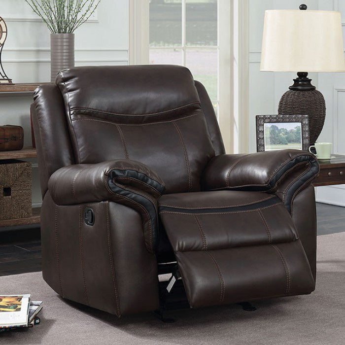 Chenai Brown Manual Glider Recliner