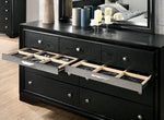 Chrissy Black Wood Dresser with Hidden Drawers