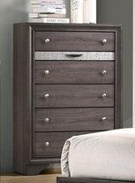 Chrissy Gray Wood Chest with Jewelry Drawer