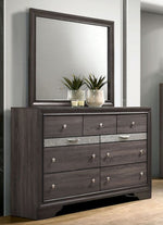 Chrissy Gray Wood Dresser with Jewelry Drawer