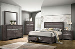 Chrissy Gray Wood King Bed with Drawers