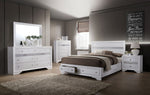 Chrissy White Solid Wood King Bed