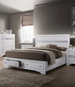 Chrissy White Solid Wood Queen Bed