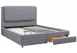 Ciara Stone Ash Faux Linen Full Platform Storage Bed