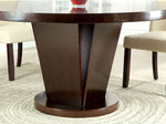 Cimma Contemporary Espresso Round Dining Table