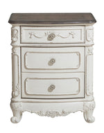 Cinderella Antique White/Grey Wood Nightstand