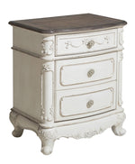 Cinderella Antique White/Grey Wood Nightstand